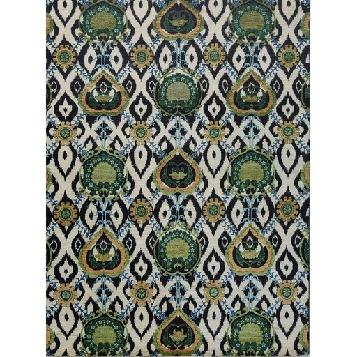 [PK0499-HM-RUG-004258] Suzani Carpet -Wool&Silk- 8x10