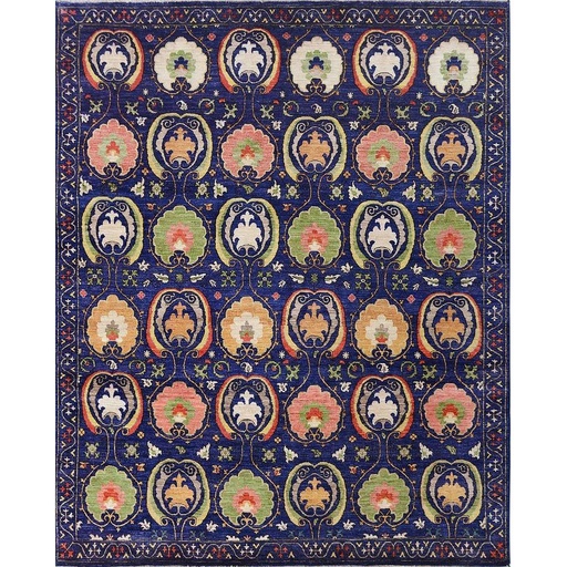 [PK0499-HM-RUG-004274] Suzani Carpet -Wool&Silk- 8x10
