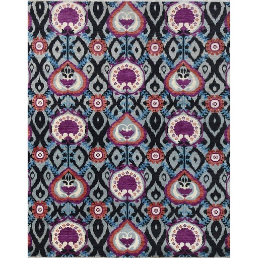[PK0499-HM-RUG-004279] Suzani Carpet -Wool&Silk- 8x10