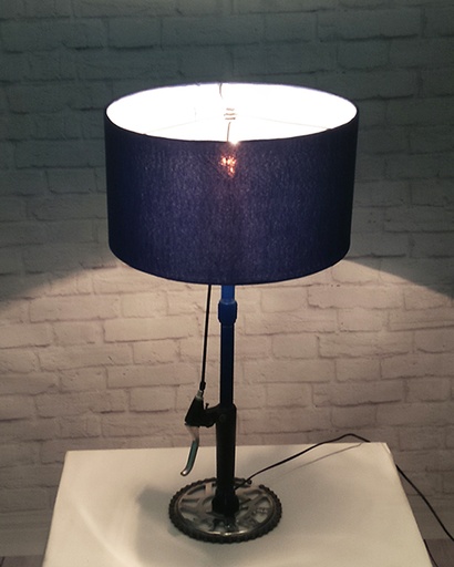 [PK0625-GN-GEN-004771] GI Pipe Lamp Made with Bicycle Parts