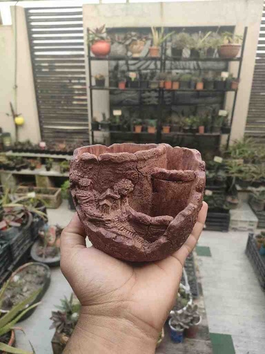 [PK0849-HM-PLN-005457] The 3 Layered Pot With Broken Effect