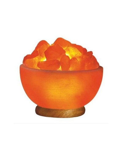 [PK1850-HM-LMP-006739] Khewra Salt Bowl with Crystal Lamp