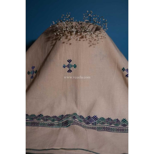 [PK0888-CW-SCF-007031] Hand embroidered dupatta