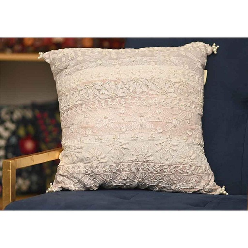 [PK2404-HM-CUS-008164] 3D Hand Embroidered Cushion Cover