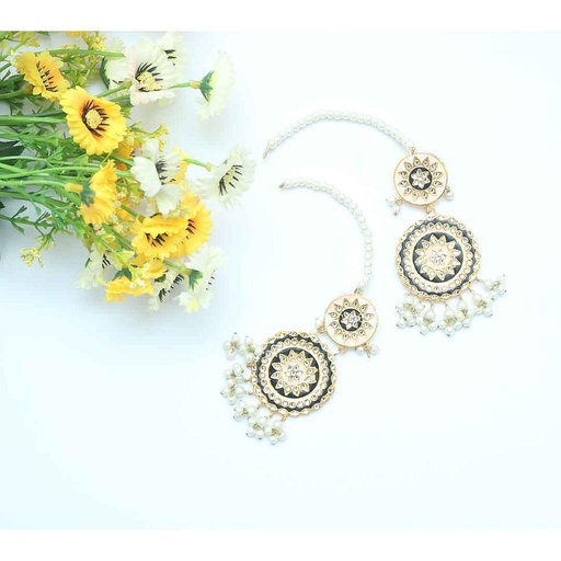 [PK2502-JW-EAR-008427] Arsi Tops / Earrings - Kundan Jewellery