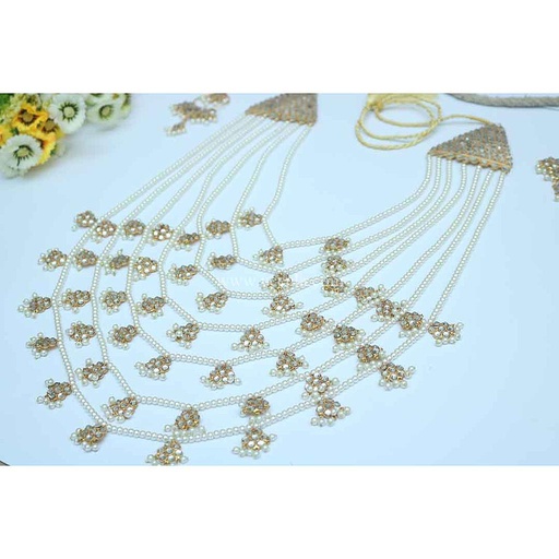[PK2502-JW-NCK-008432] Sat-lari Mala Necklace - Kundan Jewellery